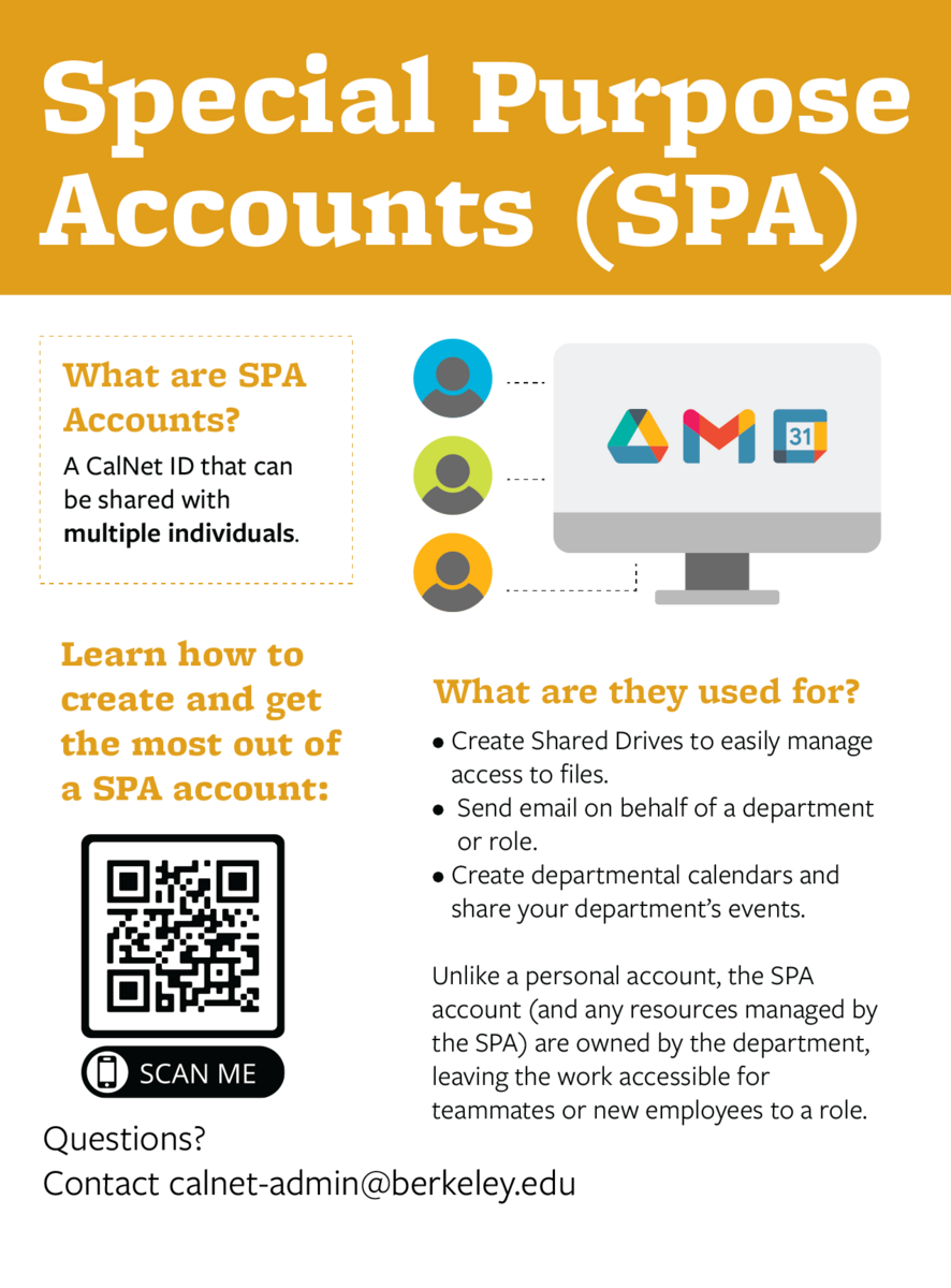Flyer for how to Create a SPA account