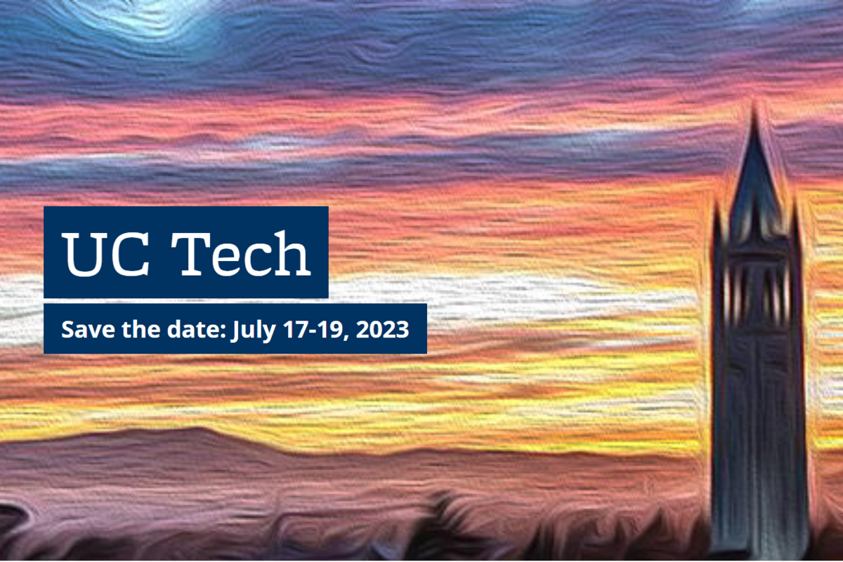UC Tech 2023 Save the date, July 17-19, 2023
