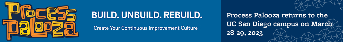 Procees Palooza, build, unbuild, rebuild. create your continous improvement culture
