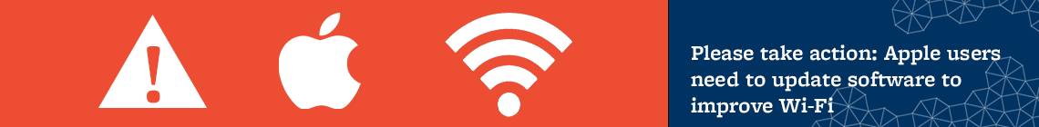 wifi signals and apple logo on orange background