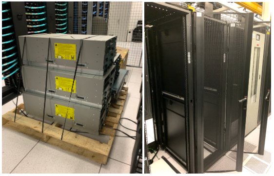 Photo of servers in data center