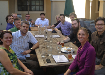 Terence Phuong having dinner with Berkeley IT colleagues