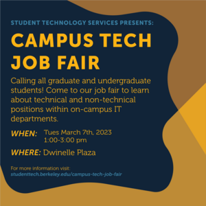 The Campus Tech Job Fair calling all undergraduate students.