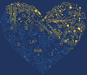  a heart with all the UC locations listed inside