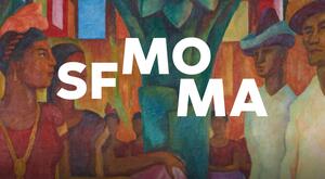 Diego Rivera art with SFMOMA text